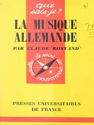 cover image of La musique allemande